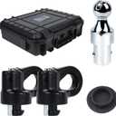 60692, Upgraded 38k 2-5/ 16 in Hitch Ball Puck System Gooseneck Hitch Kit with Case for Ford F250/ F350/ F450, Chevrolet Silverado 2500/ 3500 HD, GMC Sierra 2500/ 3500 HD Nissan Titan XD