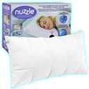 Nuzzle Cooling Adjustable Pillow, Queen Size, for Side Sleepers, Luxury Bed Pillow Hotel Collection - Best Adjust Height Soft Firm Pillow for Back, Stomach or Side Sleepers (White), (18" x 26"), Pack of 1