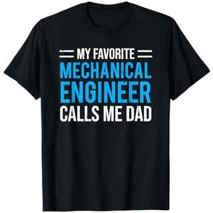 My Favorite Mechanical Engineer Calls Me Dad T-Shirt XL (Grey)