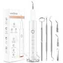 Plaque Remover for Teeth, Electric Tooth Cleaner Tartar Remover for Teeth with LED Light,4 Modes Rechargeable Teeth Cleaning Kit with Dental Tools, 2 Replaceable Heads (White A)