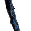 Biddy Murphy Irish Shillelagh Wooden Walking Stick - Made in Ireland | Handcrafted 100% Blackthorn Wood Cane, Handles All Unique, Black High Gloss Lacquered, 36" Long
