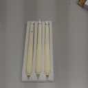 Homemory 3 Pcs Waxy Flameless Taper Candles with Remote, Flickering Battery Operated Classic Tall Candles for Home, Wedding, Party, Ivory, 9.6 inches