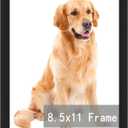 RUN HELIX 8.5x11 Picture Frame,Document Frame Certificate Frames Display Diplomas 8.5x11 Inch Standard Paper Frame with Stand Black Frame Wall and Tabletop Display