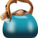 Tea Kettle, Stainless Steel Whistling Tea Kettle,3.2Qt Tea Pot for Stove with Cool Handle,Strong and Durable (Dark Green Gradient)