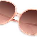 ANDWOOD Oversized Sunglasses for Women Big Large Square Wide Frame Shades Retro Trendy Fashion UV Protection (Pink)