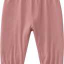 Baby Boys Girls Bamboo Viscose Jogger Pants Infant Toddler Bloomers Kids Harem Pants (Pink)