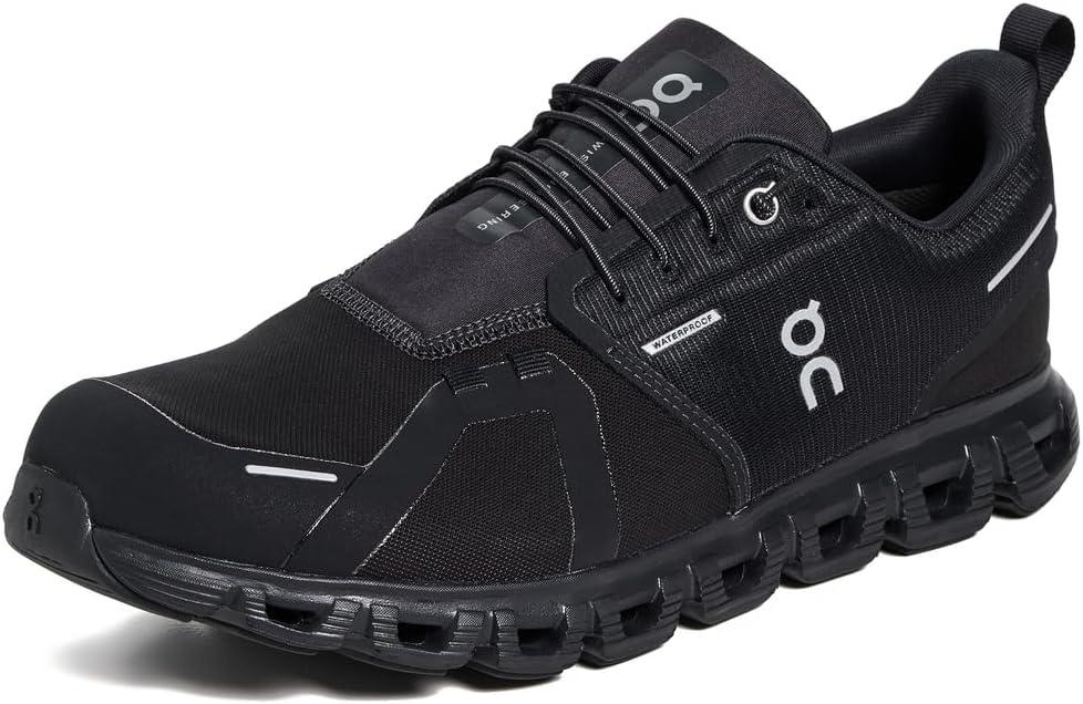 On Men's Cloud 6 WP Sneakers, Black/Black, 9.5 Medium US