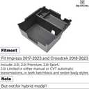 RUNROAD Center Console Organizer Tray Compatible with Subaru Crosstrek 2018-2023 and Impreza 2017 2018 2019 2020 2021 2022 2023 Accessories, Armrest Secondary Storage Console Coin Holder, Black