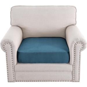 H.VERSAILTEX Suede Chair Slipcovers Stretch Sofa Covers Thick Soft Slipcovers for Couches and Sofas Couch Covers for Dogs(1 Piece Chair Cover, Stone Blue)
