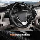 Aimato Customized Steering Wheel Cover for Toyota Corolla 2014-2019 / RAV4 2013-2018, Thin,Anti-Slip,Scratch-Resistant Exclusive Car Accessory for Toyota, Matte Black