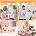 2 x 3Pcs Pink Bento Cake Cupcake Combo Boxes Valentine's Day 1+2 Bento Box with Clear Lid 2 Holes Pastry Sweets Cake Cupcake Combo Box Baking Supplies for Valentine Wedding Birthday Party(Pink 1+2/3Pcs)