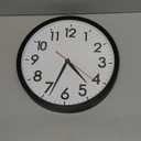 AKCISOT 12 Inch Wall Clock Silent Non-Ticking Modern Wall Clocks Battery Operated - Analog Classic Clock for Office, Home, Bathroom, Kitchen, Bedroom, School, Living Room(Black)