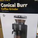 Secura Brands Conical Burr Coffee Grinder Electric Espresso Coffee Grinder with 35 Ajustable Precise Grind Settings for 2-12 Cup 8.8 Ounce Coffee Bean Storage