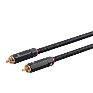 Monoprice Onix Series Digital Coaxial Audio/Video RCA Subwoofer CL2 Rated Cable, RG-6/U 75-ohm 3ft Black
