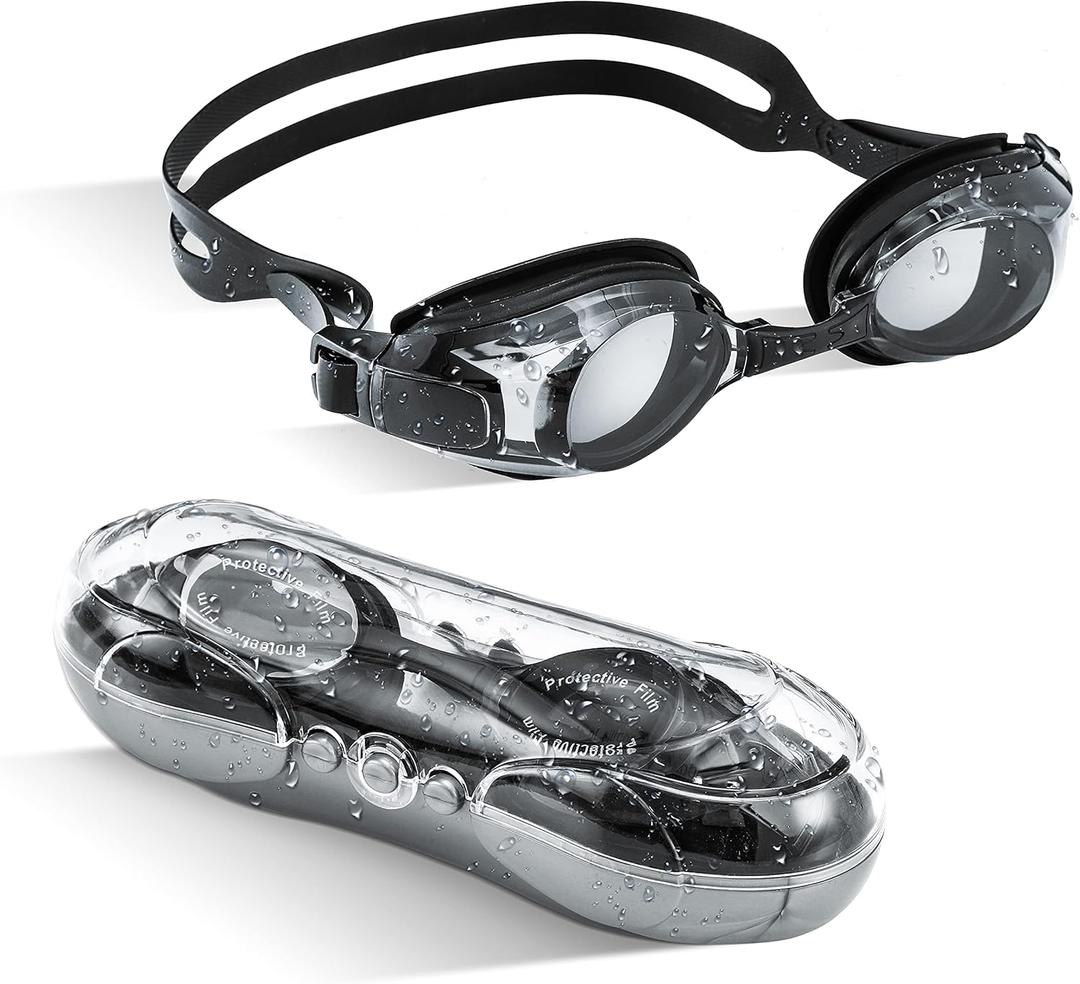 AUTOR Swim Goggles Short Sighted, Swimming Goggles, Short Sighted Swimming Goggles for Men Women Adult Junior (-8.0)