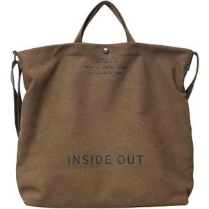 Sumleno Women Large Canvas Tote Handbags Casual Shoulder Work Bag Crossbody Top Handle Vintage Grunge Hobo Bag (One Size, Coffee)