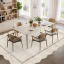 GarveeHome Scalloped Washable Rug 4x6, Beige Boho Living Room Area Rug, Bordered Non-Slip Farmhouse Bedroom Carpet Dorm Room Throw Rug, Low Pile Soft Accent Mat for Kitchen Entry Office 4'x6' Beige