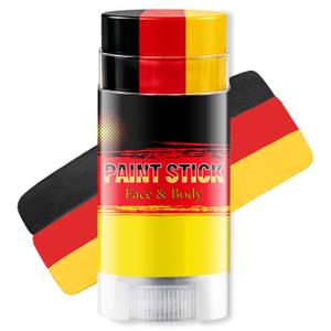 Black Red and Yellow Germany Face Paint Stick for World Cup Fans and Party, World Cup Decorations, Sweatproof & High Pigment Sports Face Paint Sticks for World Cup Party Accessories