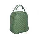 Jula Vance Machine Washable Women Quilted Fabric Insulated Reusable Cooler Lunch Bag Tote Adult Thermal Lunch Box Storage Bag for Ｗork (Green)