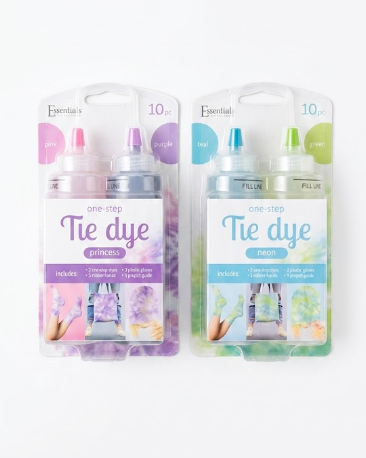 One Step Tie Dye Neon/Princess, 2 Pack