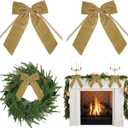 AIMUDI Khaki Velvet Bows, Premade Velvet Bows, Christmas Bows for Gift Wrapping, Holiday Crafts, Wreaths, Garlands, Staircase, Christmas Trees, Home Outdoor Decor Fall Christmas Decorations