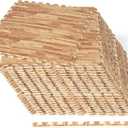 Tangkula 24 Tiles Foam Flooring Mats with Border, 96 SQ FT EVA Interlocking Exercise Foam Mats for Exercise Equipment, Elastic Puzzle Play Mats, 3/8 Thick Non-Slip Workout Floor Mats for Home Gym