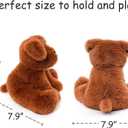WEIGEDU Chocolate Labs Labrador Stuffed Animals, Stuffed Puppies, Retrievers Dog Plush Toys for Kids Boys Girls Birthday Bedtime Gifts, 7.9 inches, Brown Chocolate