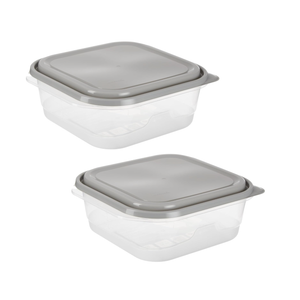 Goodcook EveryWare, 4 Large Squares, Containers plus Lids