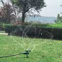 Garden Sprinkler, 360 Degree Rotating Lawn Sprinkler Large Area Coverage - Adjustable, Weighted Gardening Watering System