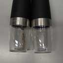 XinXu Gravity Electric Pepper and Salt Grinder Set, Adjustable Coarseness, Battery Powered with LED Light, One Hand Automatic Operation