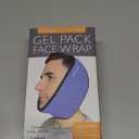 LotFancy Face Ice Pack Wrap for TMJ, Wisdom Teeth, with 4 Reusable Hot Cold Therapy Gel Packs, Pain Relief for Head, Oral and Facial Surgery, Dental Implants, Blue (Blue(one Size Fits Most))