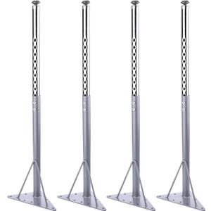 KAZAKA Adjustable Table Legs, 20-30 inch for Activity & Office Tables - Set of 4 (Grey)