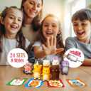 Valentines Day Gifts for Kids Classroom Animals Squishes, Jungle Animal School Party Favors Exchange with Cards 24 PCS (Brown)