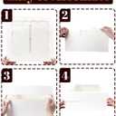 qiqee 12x12x6 Cake Box, 18 Sets White Cake Box with Window  18 Sets 12" White Cake Round Boards, 12inch Cake Containers, 10 Meters Gold Silk Ribbon