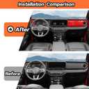 JeCar 2pcs for 2024+ Jeep Wrangler JL Red Interior Accessories Center Console Dash Panel Cover Trim