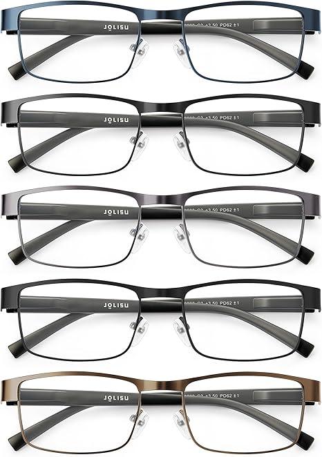 Gaoye Reading Glasses Men/Women, Eyeglasses, Blue Light Readers for Men/Women, Computer Eye Glasses, Cheaters 2.25X, Pack of 5