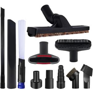 11 PCS Universal 1 1/4 Inch Vacuum Attachments Kit for Shop Vac Accessories with Vacuum Brush Attachments, Flexible Crevice Tool, Hose Adapters for 2 1/2" to 1 1/4" and 1 7/8" to 1" Hoses