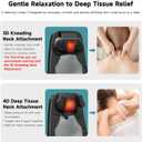 Flekzo Shiatsu Neck and Back Massager with Heat, Massage Chair Pad