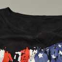 Mrocioa USA Flag 4th July American Red White Blue Star Stripes Patriotic T-Shirt Size Medium, Black 