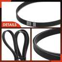 A-Premium Serpentine Belt 75.98 In For Toyota Camry 2002-2004, RAV4 2004, Highlander 2001-2004, Solara 2002-2004, 2.4L