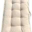 U-A Floor Cushions Sitting Pillow, Thick Meditation Pillow for Sitting on FloorSolid Square Floor Pillow for Kids Reading Nook,Yoga Living Room Sofa Balcony Outdoor,31x22 Inch (Beige)