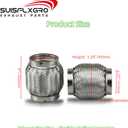 Exhaust Flex Pipe (Interlock Lining OEM-Grade) 100% Stainless Steel SS304 For Heavy Duty and Cars (1 PC, 2.25X4)