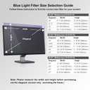 GUMIKE Anti Blue Light Screen Protector for 23 23.6 23.8 24 inch Universal Desktop Monitor Computer Blue Light Blocking Filter Panel for Eyes - Widescreen Monitor Frame Hanging Type (16:9/16:10)