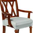 Havawish Large Dining Room Chair Seat Covers with Armrest Dining Chair Slip Covers Protectors(1 Pc, Light Gray)