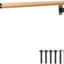 SELEWARE 4-12 ft Long Wood Ballet Barre Wall Mount Barre System for Home or Studio Barre Movements Body Stretch 1.5 inch Dia