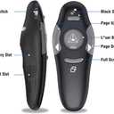 Presentation Remote Clicker, USB A & USB C Wireless Presenter for PowerPoint Presentation Remote, RF 2.4GHz Slide Advancer for Mac, Keynote, Computer, Laptop