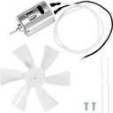 BLACKHORSE-RACING White 6 inch RV Fan 12V D - Shaft Replacement Camper Fan Blade Bathroom Fan Home Bathroom Mobile Home RV Motor