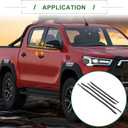 Motoforti Weatherstrip Window Seal, Window Trim Seal Belt, for Toyota Hilux 2015, PVC, No.681600K010/681800K010/682100K010/682300K010, Black, 4pcs