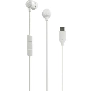 Skullcandy Jib USB-C Wired Earbuds with Noise Isolating Fit, Built-in Microphone Call and Track Control for iPhone Android, Ear Gel Sizes Included for Custom Fit - Bone (White)
