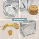12 Pack Small Glass Jars With Lids, 3.4 oz Mini Bottles With Cork, Twine and Labels for Favors, DIY Crafts, Candy, Potion
